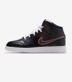 לצפייה במוצר AIR JORDAN 1 MID  BLK/WH/RED 